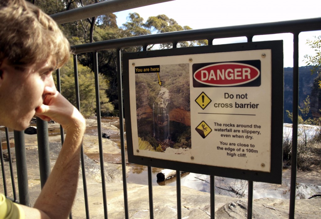 Do not cross barrier